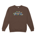 Sudadera Mujer Marrón Bordada Blueberry Cuello Redondo Invierno